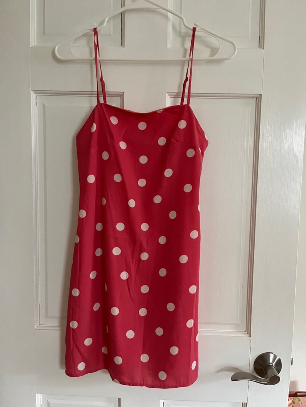 Pink Polka Dot Slip Dress